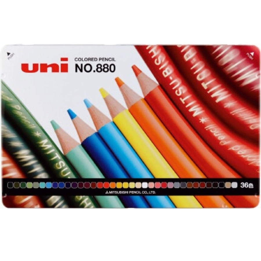 Uni Colored Pencil 880 36 Colors - SCOOBOO - K88036CPN - Coloured Pencils