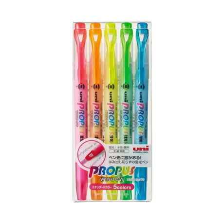 Uni Propus Window Double Sided Highlighters - SCOOBOO - PUS-102T 5C - Highlighter