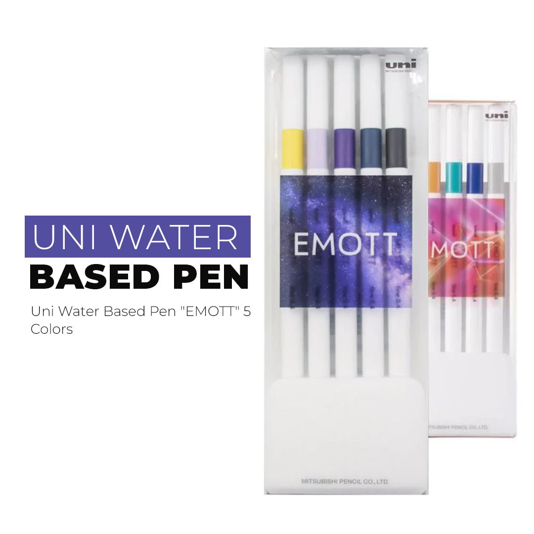 Uni Water Based Pen "EMOTT" 5 Colors - SCOOBOO - PEM-SY 5C NO.12 - Fineliner