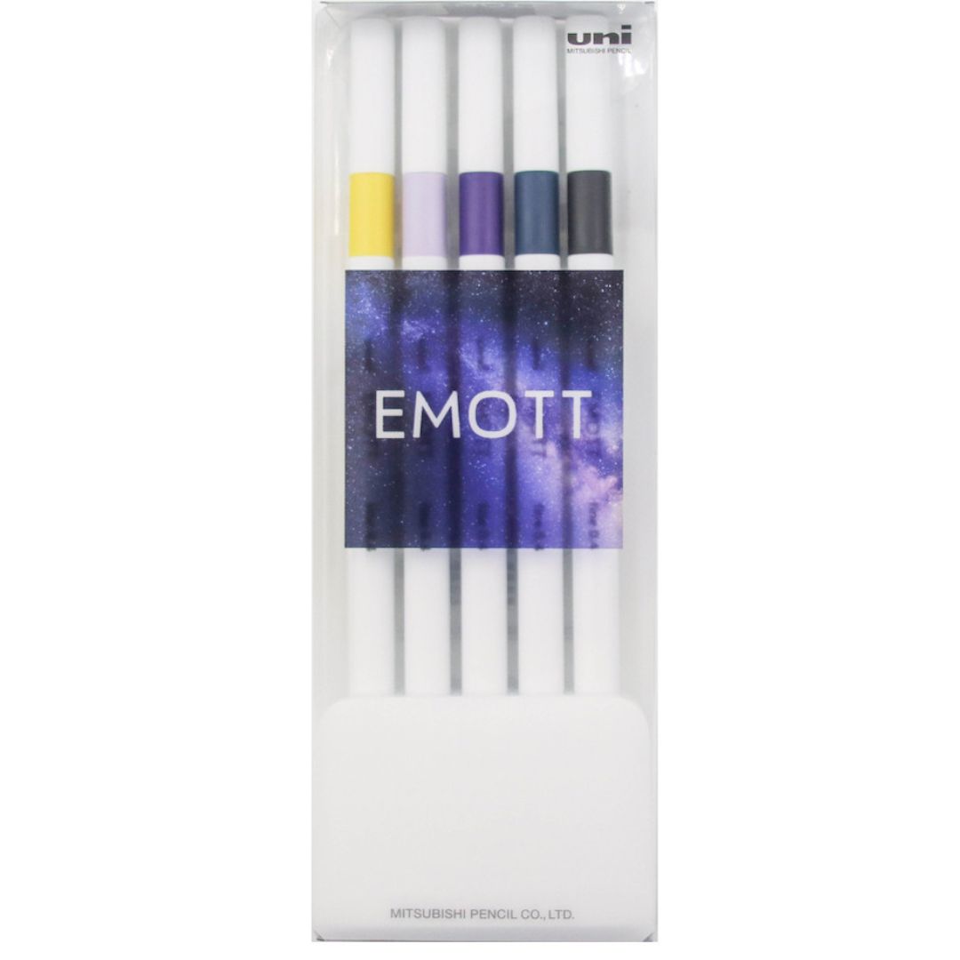 Uni Water Based Pen "EMOTT" 5 Colors - SCOOBOO - PEM-SY 5C NO.11 - Fineliner