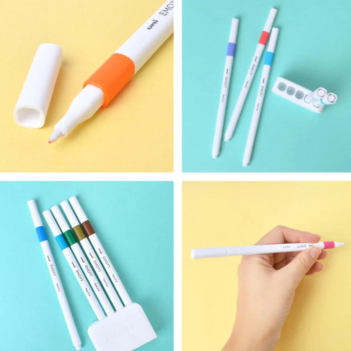 Uni Water Based Pen "EMOTT" 5 Colors - SCOOBOO - PEM-SY 5C NO.12 - Fineliner