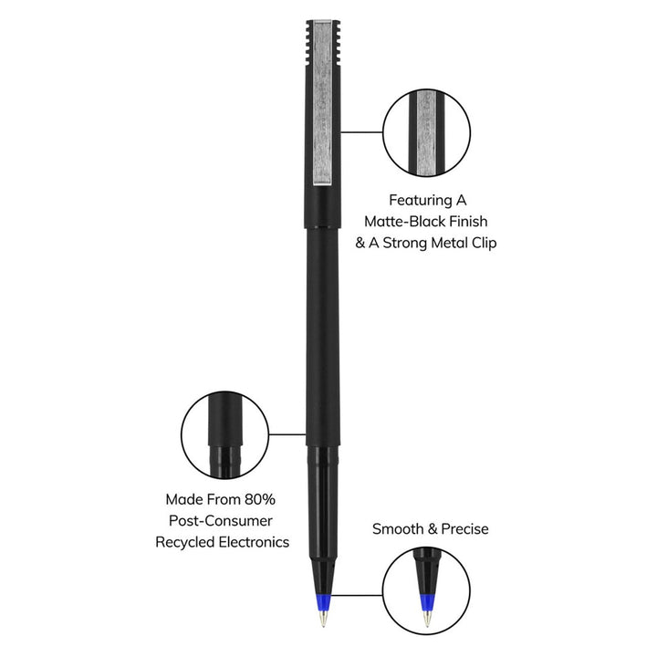 Uniball Micro Ultra Fine 0.5mm Roller Ball Pen (Pack of 4) - SCOOBOO - UB-120 - Roller Ball Pen