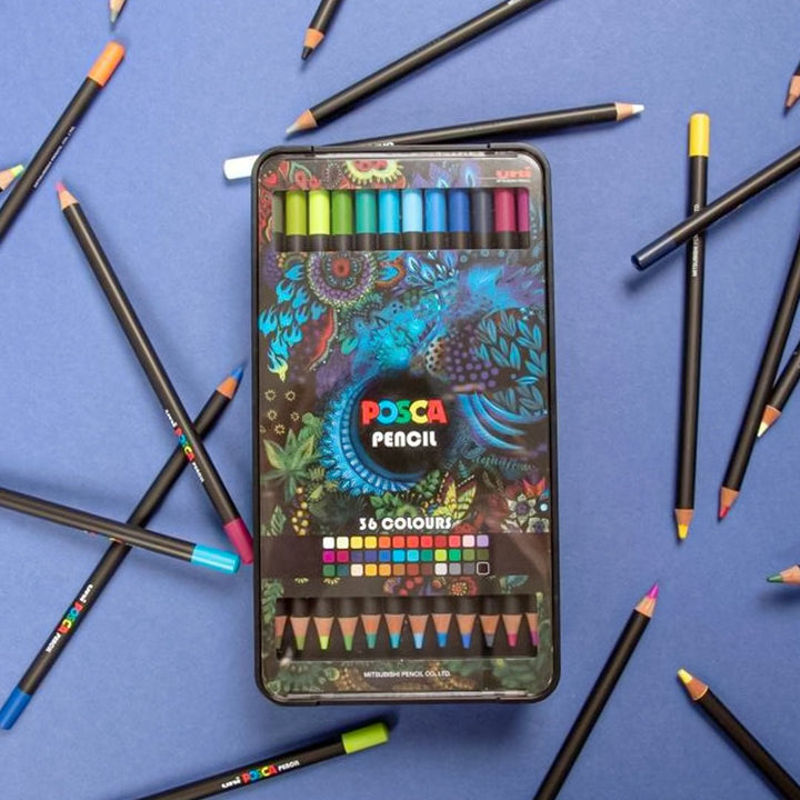 Uniball Se Posca Color Pencils - SCOOBOO - KPE-200 36C - Coloured Pencils