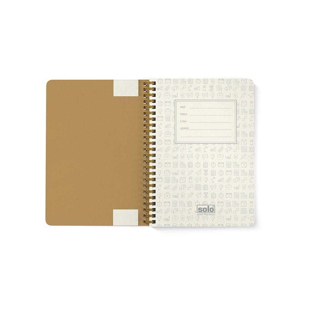 Solo Velvet Finish Notebook (Unruled)-A5 - SCOOBOO - NA504 - Plain