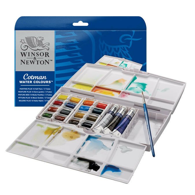 Winsor & Newton Cotman Water Colour (Pack Of 21) - SCOOBOO - 0390375 - Water Colors