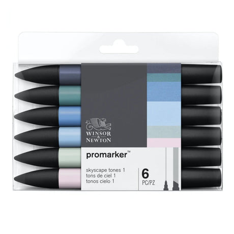 Winsor & Newton Promarker set of 6 - SCOOBOO - 0290118 - Fineliner