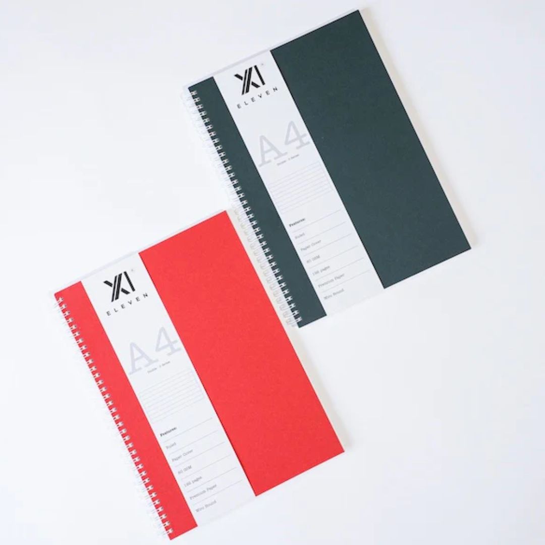 XI Eleven Wiro Bound Notebook-A4 - SCOOBOO - Ruled