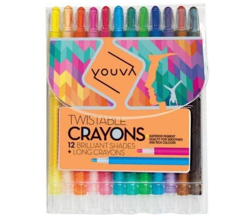 Youva Twistable Crayons (Pack of 12) - SCOOBOO - Crayons