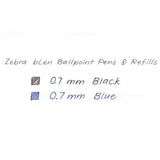 Zebra Blen 3 In 1 Ball-Point Pen Refill 0.7mm - SCOOBOO - RSNC7-BL - Refills