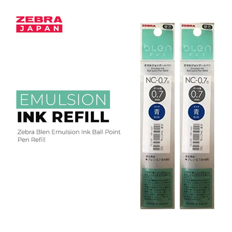 Zebra Blen Ball Point Pen Refills 0.7mm - SCOOBOO - RNC7-BL - Refills