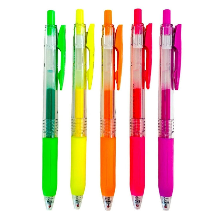Zebra Neon Sarasa Clip 0.5mm Gel Ink Pen - SCOOBOO - JJ15-5C-NO - Gel Pens