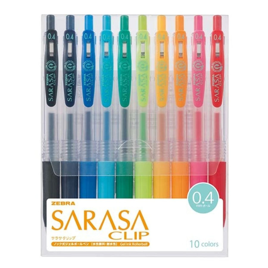 Zebra Sarasa Clip 0.4 Color Pen Set - SCOOBOO - JJS15-10CA - Gel Pens