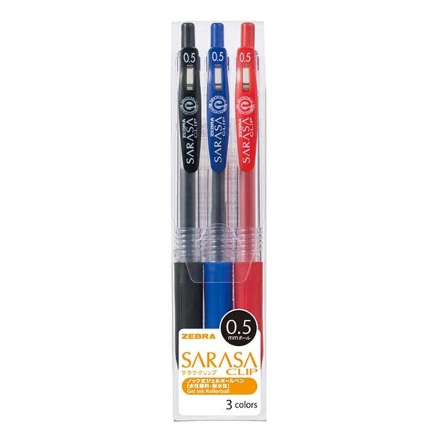 Zebra Sarasa Clip 0.5 3 Color Pen Set - SCOOBOO - JJ15-3CA - Gel Pens