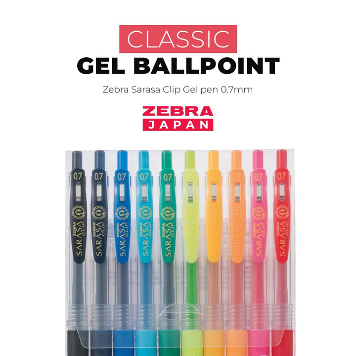 Zebra Sarasa Clip Gel pen 0.7mm - SCOOBOO - JJB15-5CA - Gel Pens