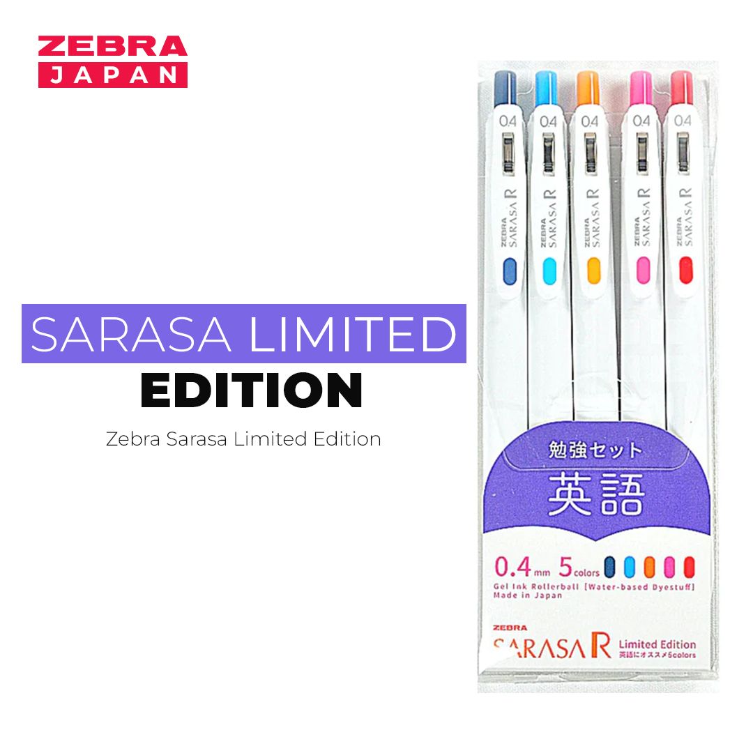 Zebra Sarasa Limited Edition 0.4mm (Pack Of 5) - SCOOBOO - JJS29-R1-5C-E - Gel Pens