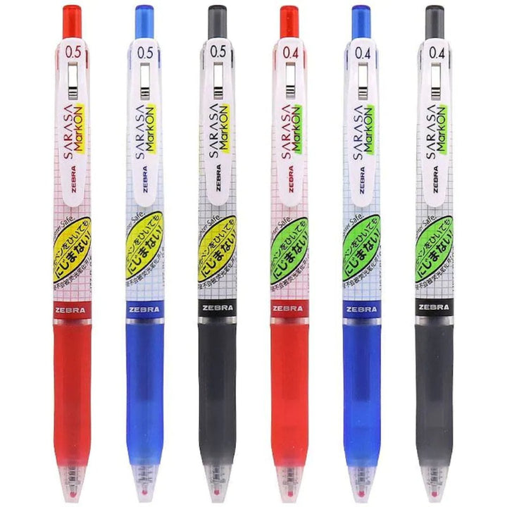 Zebra Sarasa Roller Ball Pen 0.4mm & 0.5mm - SCOOBOO - B-JJS77-BK - Roller Ball Pen