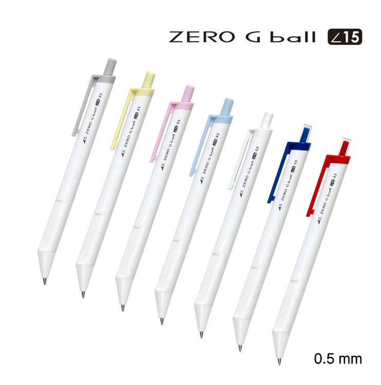 Zero G Ballpoint Pen 15° 0.5mm - SCOOBOO - 5-Classic-W-BK - Ballpoint Pen