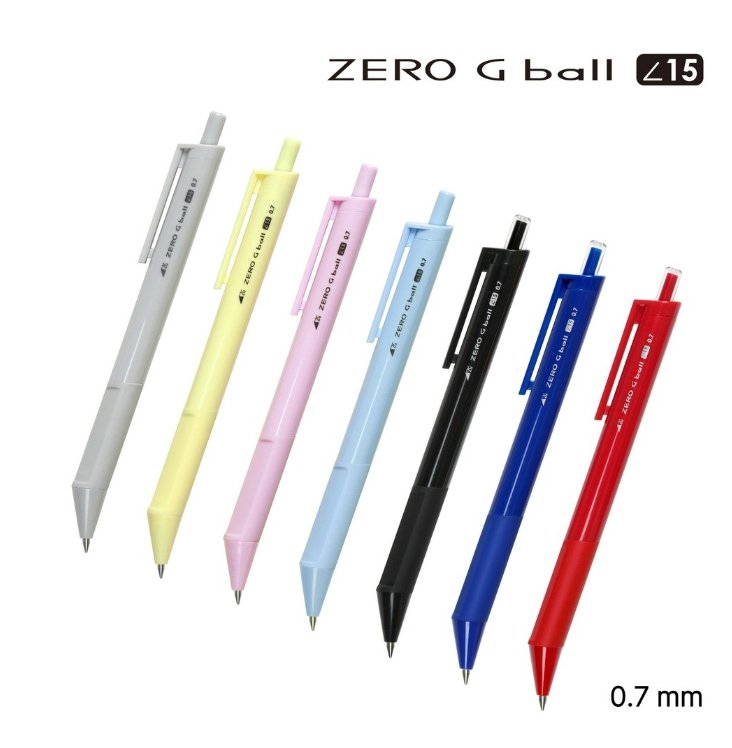 Zero G Ballpoint Pen 15° 0.7mm - SCOOBOO - 7-Classic-BK-BK - Ballpoint Pen