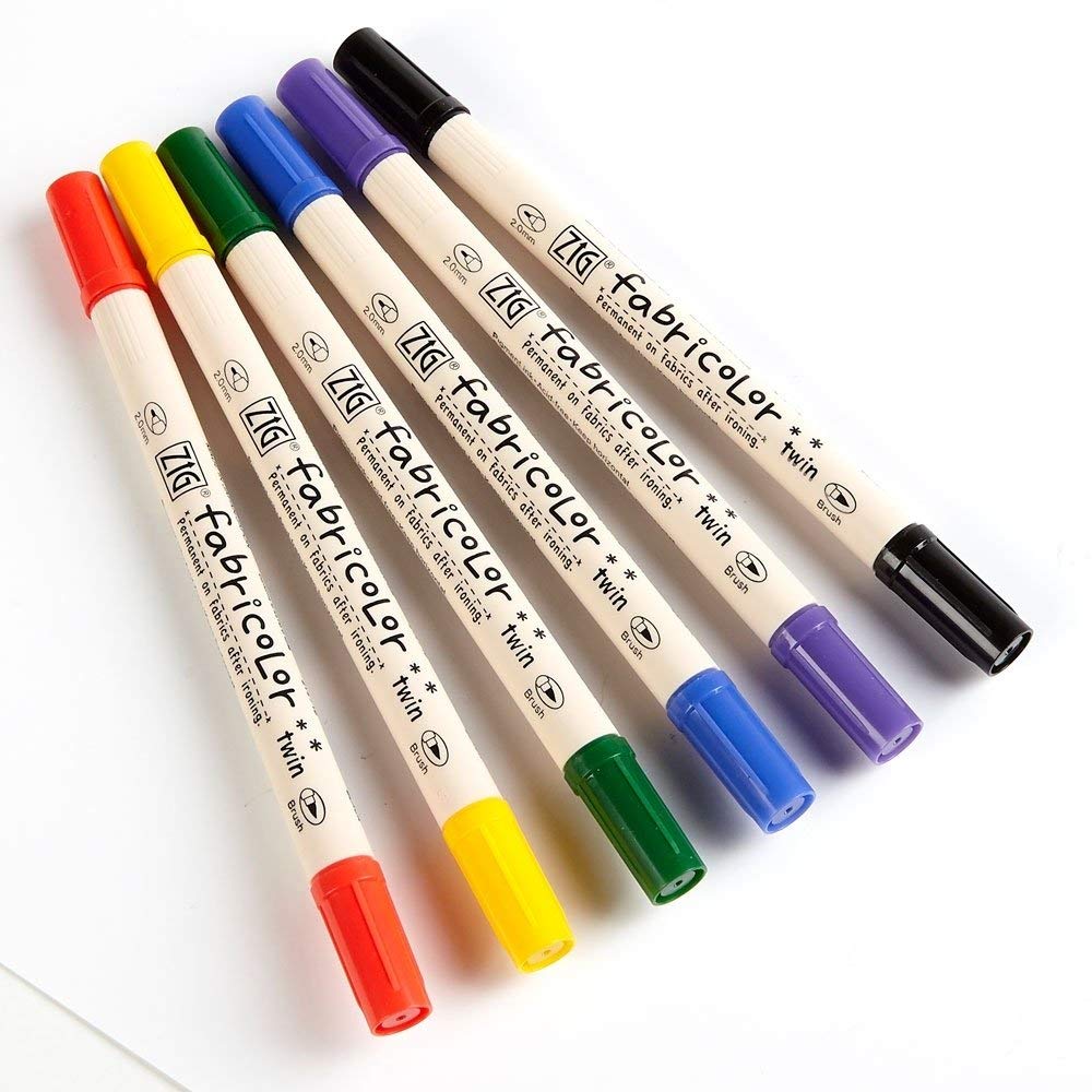 Zig Fabric Marker TC-4000/6V Marker, Assorted - SCOOBOO - TC-4000/6V - Fabric Markers