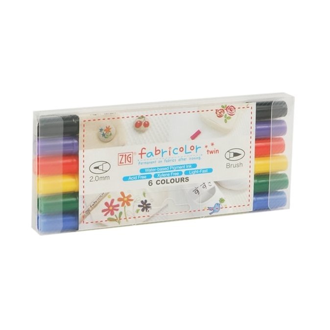 Zig Fabric Marker TC-4000/6V Marker, Assorted - SCOOBOO - TC-4000/6V - Fabric Markers